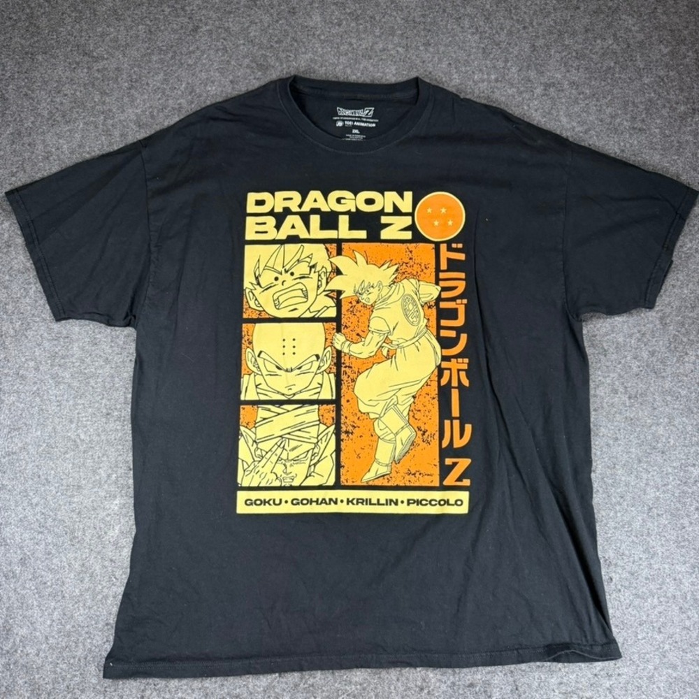 Dragon Ball Z DBZ Goku Gohan Krillin Piccolo Black Anime T Shirt 2XL